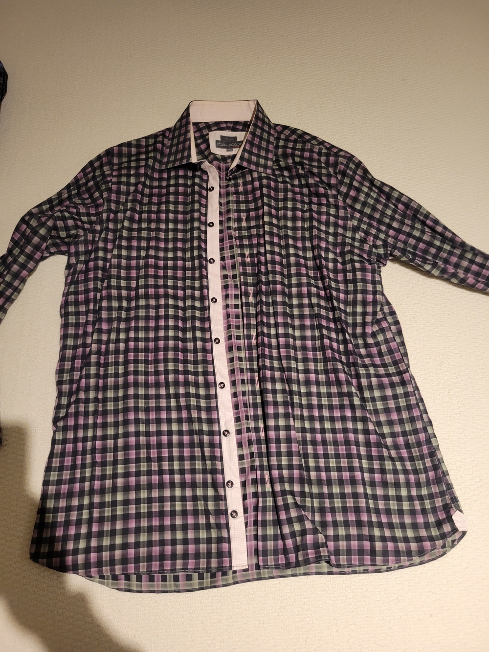 Antonio Valentino Men's Checked Button-Down Shirt - XL